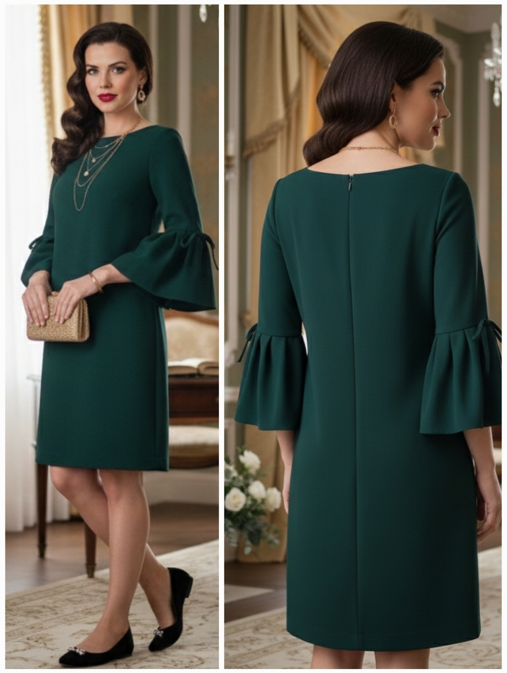 Eliza J 8 Old Money Timeless Romantic Feminine Formal Party Bell Sleeve Dress